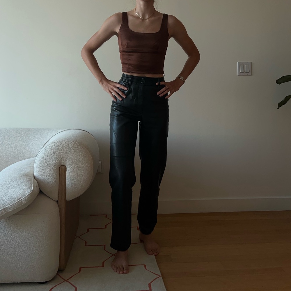 Wilfred faux leather pants